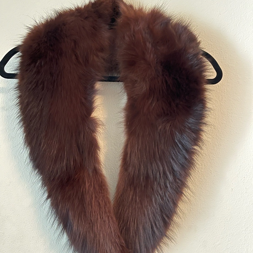 Luxurious Brown Fur Scarf